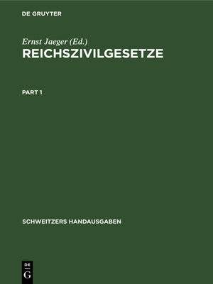 cover image of Reichszivilgesetze